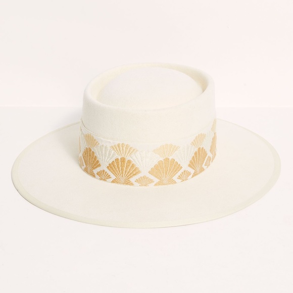 Free People Accessories - Free People Sanibel Embroidered Band Boater hat